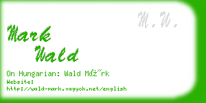 mark wald business card